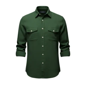 Men’s Casual Shirt with Double Chest Pockets  Custom Manufacturing | Private Label | Bulk Supply
