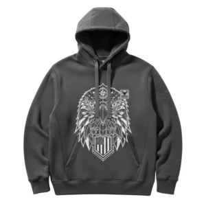 Men’s Custom Eagle Front Hoodie | Wholesale Graphic Hoodie for Brands