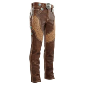 The "High Desert" Custom Hand-Tooled Leather Pant – American Heritage Edition