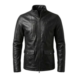 Custom Slim-Fit Stand Collar Jacket — OEM & Private Label