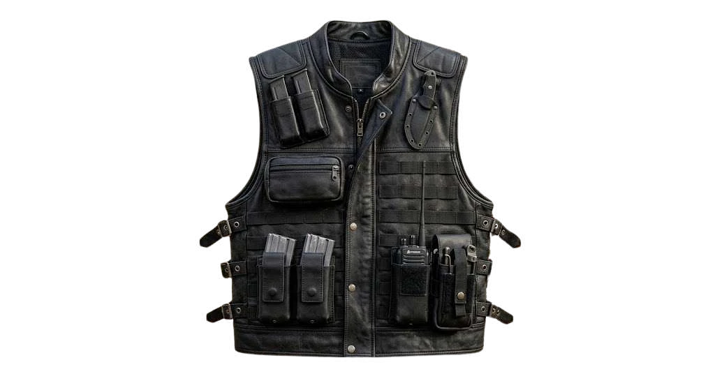 Custom Utility Vest (Tactical Leather Vest)